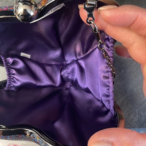 💜 Glitter Heart shaped purse with shoulder chain - Picture 4 of 4